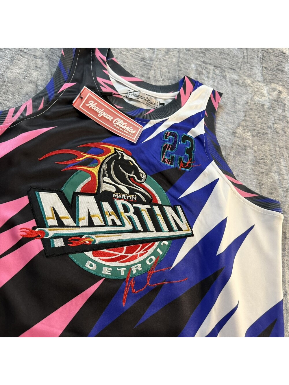 Headgear Classics Martin Detroit 1992 Retro Basketball Jersey Tank Top Size M